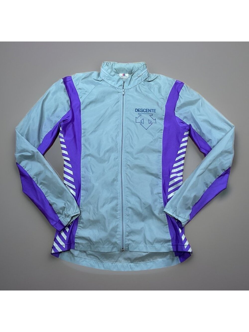 Vintage Descente Windbreaker Jacket Nylon Ski Snow Outdoors 90s Purple Grey